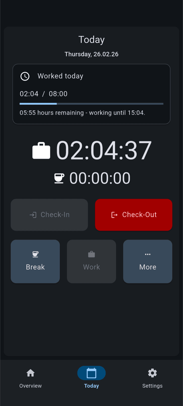 Zentime Today Screenshot