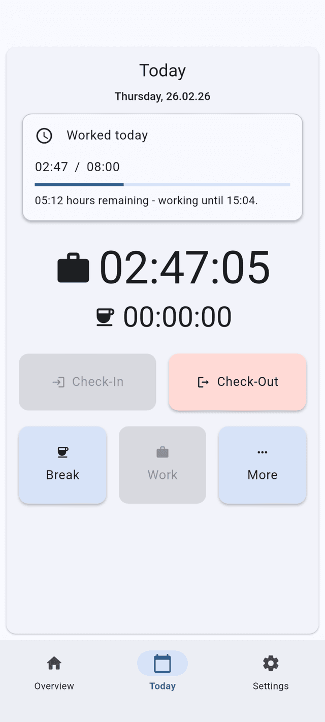 Zentime Today Screenshot